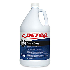 Betco Deep Blue Glass and Surface Cleaner, Pleasant Scent, 1 gal Bottle, 4/Carton (1080400)