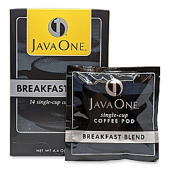 Java One Coffee Pods, Breakfast Blend, Single Cup, 14/Box (30220)