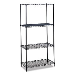 Safco Industrial Wire Shelving, Four-Shelf, 36w x 18d x 72h, Metallic Gray (5285GR)