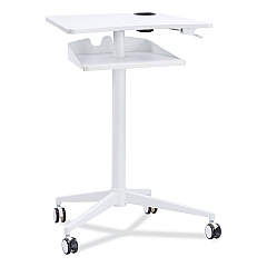 Safco VUM Mobile Workstation, 30.75" x 22.28" x 36.12" to 48.25", White (1944WH)