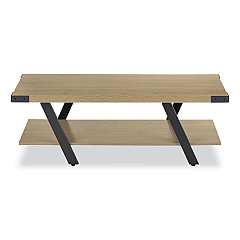 Safco Coffee Table, Rectangular, 48 x 23.75 x 16, Sand Dune Top, Black Base (MRCFTSDD)