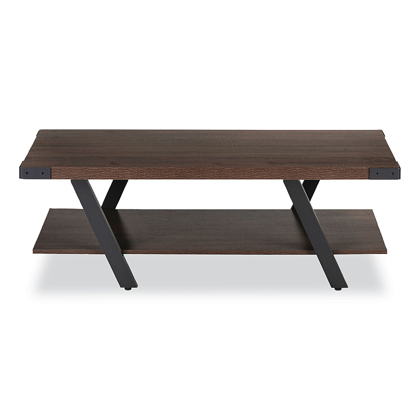 Safco Coffee Table, Rectangular, 48 x 23.75 x 16, Southern Tobacco Top, Black Base (MRCFTSTO)