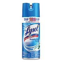 LYSOL Brand Disinfectant Spray, Spring Waterfall, Liquid, 12.5 oz Aerosol Spray, 12/Carton (02845)