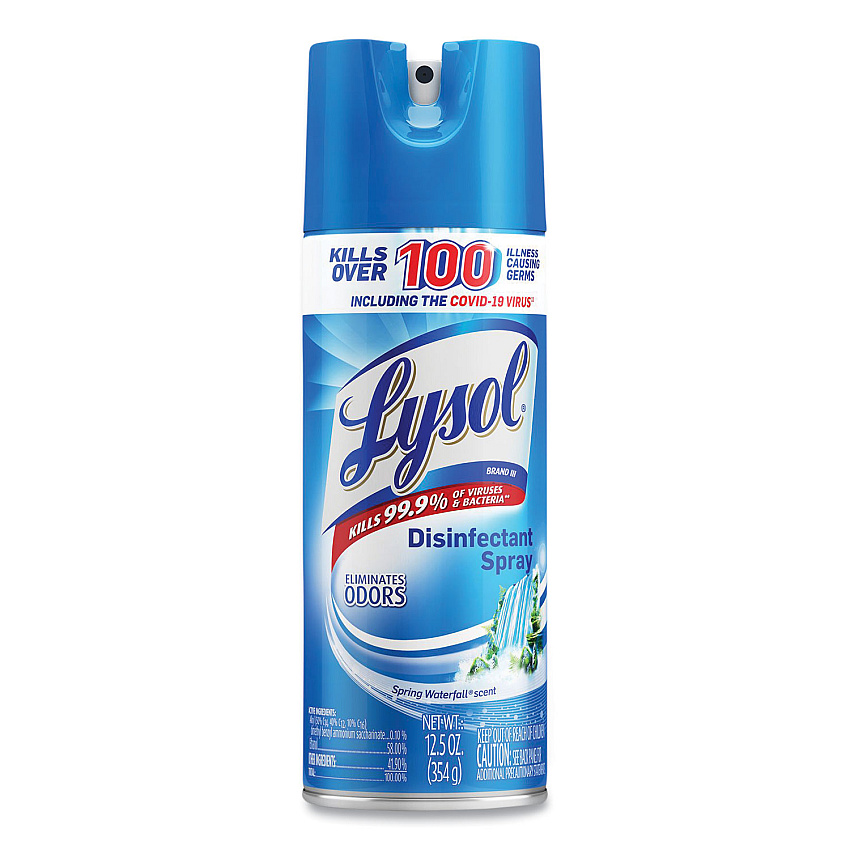 LYSOL Brand Disinfectant Spray, Spring Waterfall Scent, 12.5 oz Aerosol Spray (02845EA)