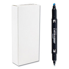 Tombow Highlighters, Skyblue Ink, Bullet/Chisel Tip, Skyblue Barrel, 10/Box (56413)