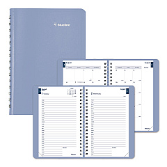Blueline Academic Daily/Monthly Planner, 8 x 5, Cyan Cover, 12-Month (Aug to July): 2024 to 2025 (CA201F02)