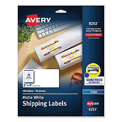 Avery 8253 Vibrant Color Printing Mailing Labels