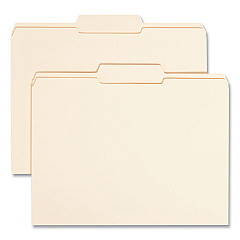 Smead Reinforced Tab Manila File Folders, 1/3-Cut Tabs: Center Position, Letter Size, 0.75" Expansion, 11-pt Manila, 100/Box (10336)
