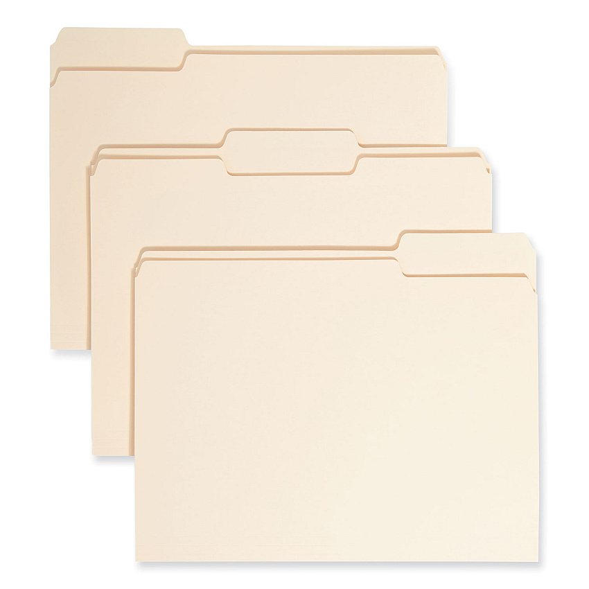 Smead Manila File Folders, 1/3-Cut Tabs: Assorted, Letter Size, 0.75" Expansion, Manila, 24/Pack (11928)
