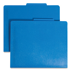 Smead Six-Section Poly Classification Folders, 2 Dividers, Letter Size, Blue, 10/Box (14045)