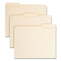 Smead Manila Fastener Folders with SafeSHIELD Coated Fasteners, 2 Fasteners, Letter Size, Manila Exterior, 50/Box (14555)