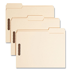 Smead Top Tab Heavyweight Manila Fastener Folders, 2 Fasteners, Letter Size, Manila Exterior, 50/Box (14600)