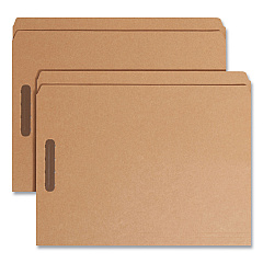 Smead Kraft Fastener Folders, 2 Fasteners, Letter Size, Kraft Exterior, 50/Box (14813)