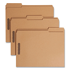 Smead Top Tab Fastener Folders, 1/3-Cut Tabs: Assorted, 2 Fasteners, Letter Size, 11-pt Kraft Exterior, 50/Box (14837)