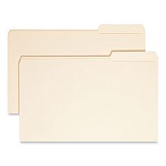 Smead Reinforced Tab Manila File Folders, 1/3-Cut Tabs: Right Position, Legal Size, 0.75" Expansion, 11-pt Manila, 100/Box (15337)