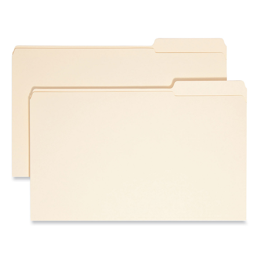 Smead Reinforced Tab Manila File Folders, 1/3-Cut Tabs: Right Position, Legal Size, 0.75" Expansion, 11-pt Manila, 100/Box (15337)