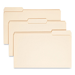 Smead Top Tab File Folders with Antimicrobial Product Protection, 1/3-Cut Tabs: Assorted, Legal, 0.75" Expansion, Manila, 100/Box (15338)