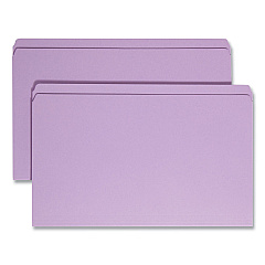 Smead Reinforced Top Tab Colored File Folders, Straight Tabs, Legal Size, 0.75" Expansion, Lavender, 100/Box (17410)