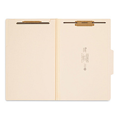 Smead Manila Four- and Six-Section Top Tab Classification Folders, 1 Divider, Legal Size, Manila, 10/Box (18700)
