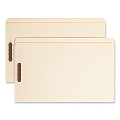 Smead Top Tab Fastener Folders, Straight Tab, 2 Fasteners, Legal Size, 11-pt Manila Exterior, 50/Box (19513)