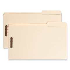 Smead Top Tab Fastener Folders, 1/3-Cut Tabs: Right, 2 Fasteners, Legal Size, 11-pt Manila Exterior, 50/Box (19538)