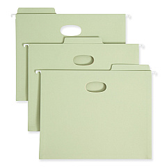 Smead FasTab TUFF Hanging Pockets, Letter Size, 1/3-Cut Tabs, Moss, 9/Box (64224)