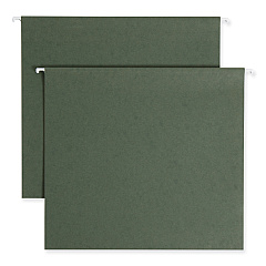 Smead Box Bottom Hanging File Folders, 3" Capacity, Letter Size, Standard Green, 25/Box (64279)