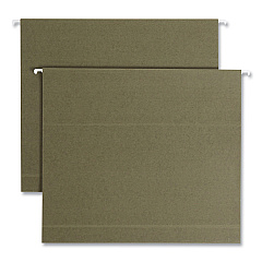 Smead Box Bottom Hanging File Folders, 2" Capacity, Letter Size, Standard Green, 25/Box (65090)