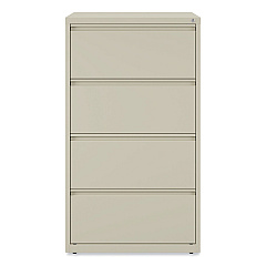 Alera Lateral File, 4 Legal/Letter-Size File Drawers, Putty, 30" x 18" x 52.5" (ALEHLF3054PY)