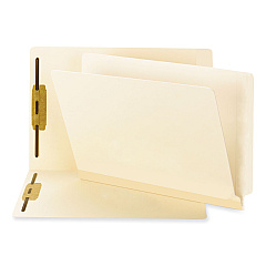 Smead TUFF Laminated Fastener Folders with Reinforced Tab, 2 Fasteners, Letter Size, Manila Exterior, 50/Box (34105)