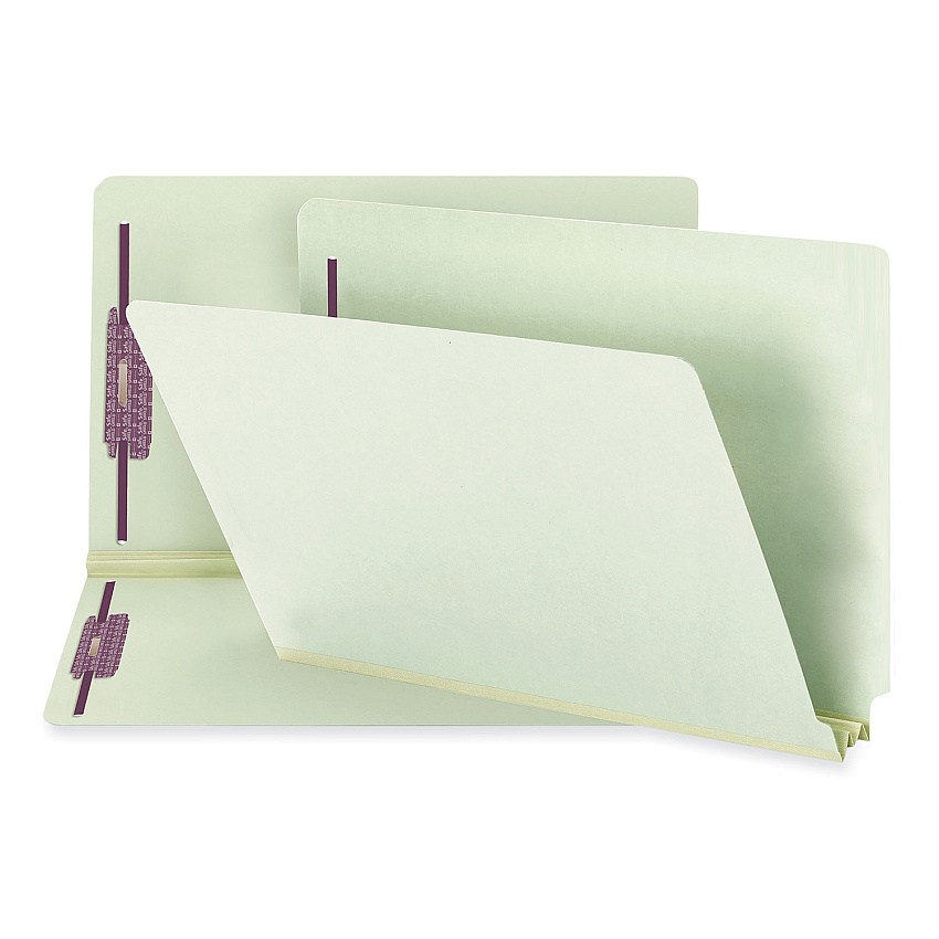 Smead Manila End Tab Fastener Folders with Reinforced Tabs, 11-pt Stock, 2 Fasteners, Legal Size, Manila Exterior, 50/Box (37115)