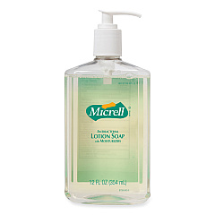 MICRELL Antibacterial Lotion Soap, Light Scent, 12 oz Pump Bottle (9759)