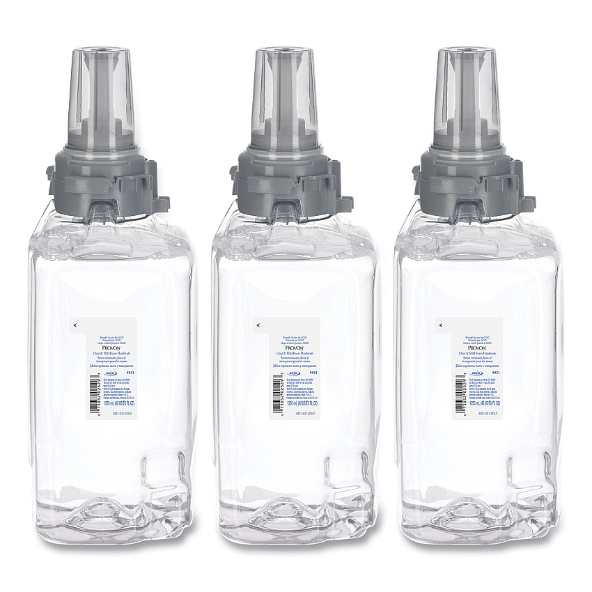 PROVON Clear and Mild Foam Hand Wash, Unscented, 1,250 mL Refill, 3/Carton (882103)