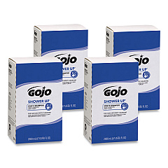 GOJO SHOWER UP Soap and Shampoo, Pleasant Scent, 2,000 mL Refill, 4/Carton (7230)
