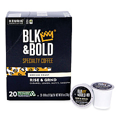 BLK & Bold Rise and GRND K-Cups, 20/Box (OKB90055)