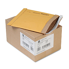 Sealed Air Jiffy Padded Mailer, #2, Paper Lining, Self-Adhesive Closure, 8.5 x 12, Natural Kraft, 25/Carton (64775)
