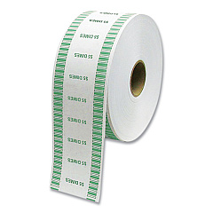 CONTROLTEK Automatic Coin Wrapper Roll for Coin Wrapping Machines, Dimes, $5.00, Kraft/Green, 2,000/Roll, 8 Rolls/Carton (575036)