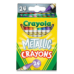Crayola Metallic Crayons, Assorted, 24/Pack (528815)