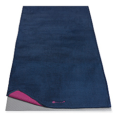 GAIAM Estate Blue and Red Yoga Mat Towel, 24 x 68 (561710)