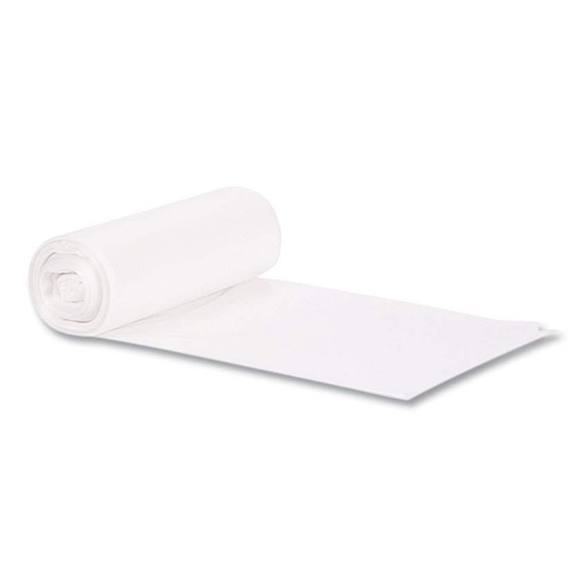 Heritage Eco Blend Max Can Liners, 23 gal, 0.8 mil, 28" x 45", Clear, 25 Bags/Roll, 10 Rolls/Carton (L5645TCER1)