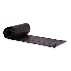 Heritage Eco Blend Max Can Liners, 23 gal, 0.8 mil, 28" x 45", Black, 25 Bags/Roll, 10 Rolls/Carton (L5645TKER1)