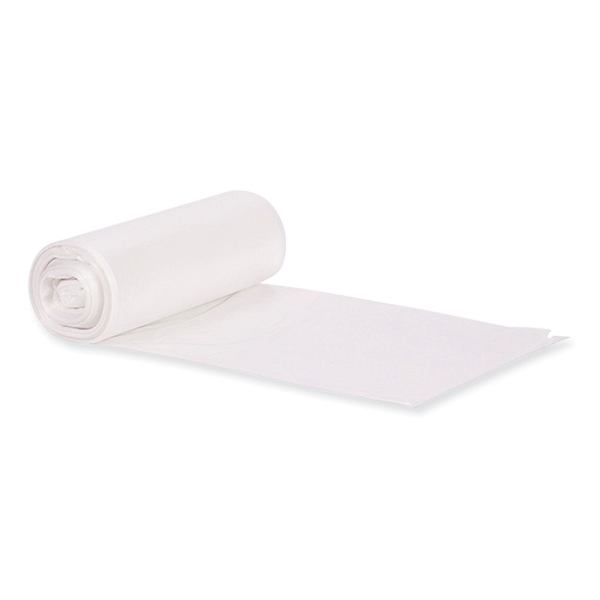 Heritage Eco Blend Max Can Liners, 45 gal, 0.8 mil, 40" x 46", Clear, 25 Bags/Roll, 6 Rolls/Carton (L8046TCER1)