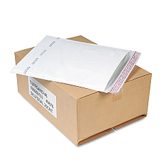 Sealed Air Jiffy TuffGard Self-Seal Cushioned Mailer, #6, Barrier Bubble Lining, Self-Adhesive Closure, 12.5 x 19, White, 25/Carton (49676)