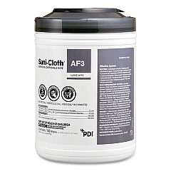 Sani-Cloth AF3 Germicidal Disposable Wipes, Extra-Large, 1-Ply, 7.5" x 15", Unscented, White, 75/Pack (P72584)