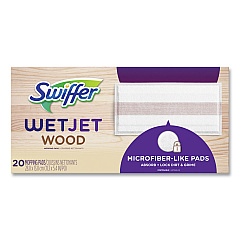 Swiffer WetJet System Wood Mopping Pad, 5.4 x 11.3, White, 20/Pack (76563)