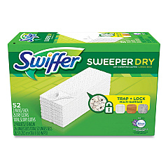 Swiffer Dry Refill Cloths, 1-Ply, 10.63" x 8", Lavender and Vanilla, White, 52/Box (99039)