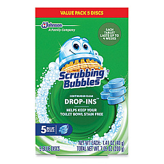 Scrubbing Bubbles Drop-Ins Toilet Cleaning Tablets, 1.41 oz Tablets, 5/Pack (307946)