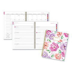 AT-A-GLANCE Badge Floral Weekly/Monthly Planner, Floral Artwork, 11 x 9.2, White/Multicolor Cover, 13-Month (Jan to Jan): 2024 to 2025 (1675F905)
