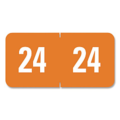 Smead Yearly End Tab File Folder Labels, 24, 0.5 x 1, Orange, 25/Sheet, 10 Sheets/Pack (67924)