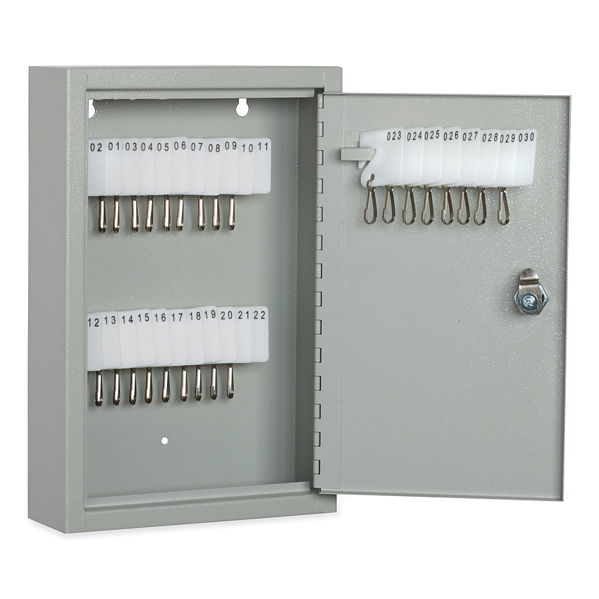 AbilityOne 7125001328973 SKILCRAFT Locking Key Cabinet, 70, 14w x 3 1/4d x 17 1/4h, Gray